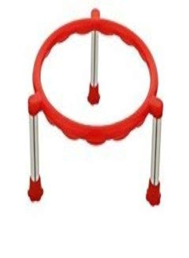 shaan Glister Single Ring Matka/Pot Stands with Stainless Steel Legs - 5 Pieces - Image 4